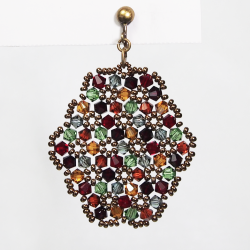 Clips  - Bronze brass - Earrings Oval Priscilla - Clips  - Bronze brass - Laiton bronze